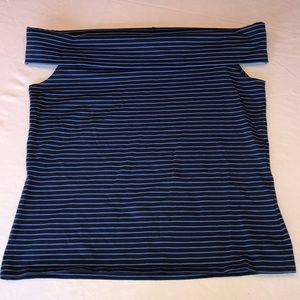 Lauren Ralph Lauren Off The Shoulder Striped Top